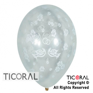 GLOBO S R12 INF CRISTAL BODA PALOMAS 2 x 50